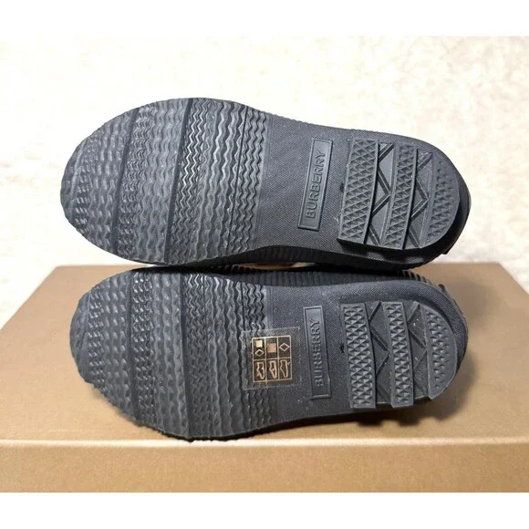 Burberry Flinton Black Rubber Rain Boots Toddler US 8 EUR 25 NEW - Picture 7 of 8